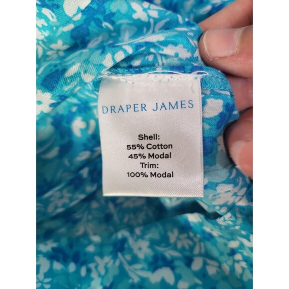 Draper James Womens Small Flutter Sleeve Maxi Dress Blue Aster Floral NWT - Picture 11 of 12